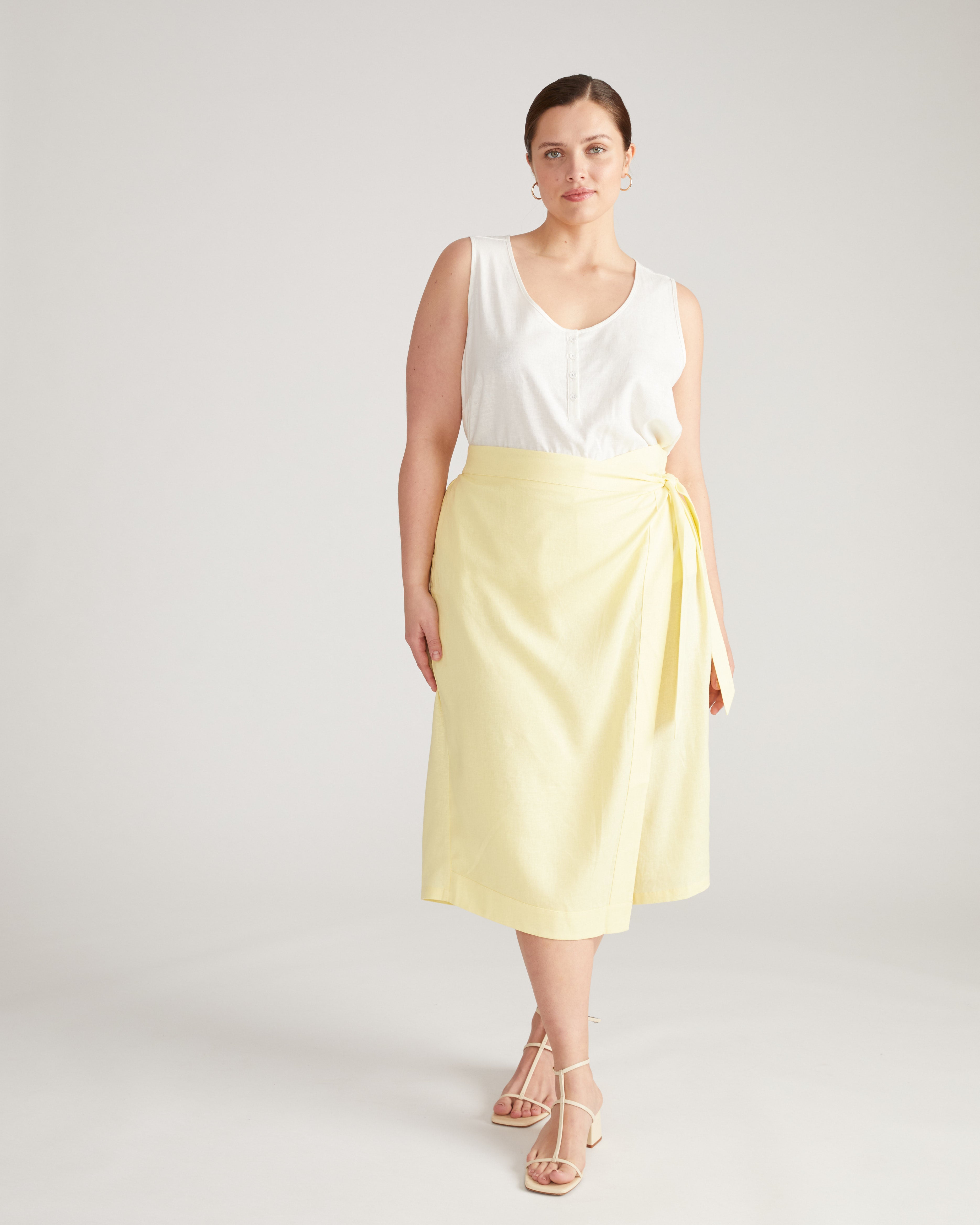 Villa Linen Wrap Culottes - Twinkle