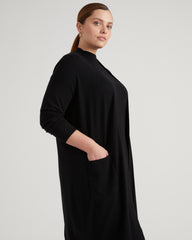 Savvy Double Knit Sweater Cardigan - Black