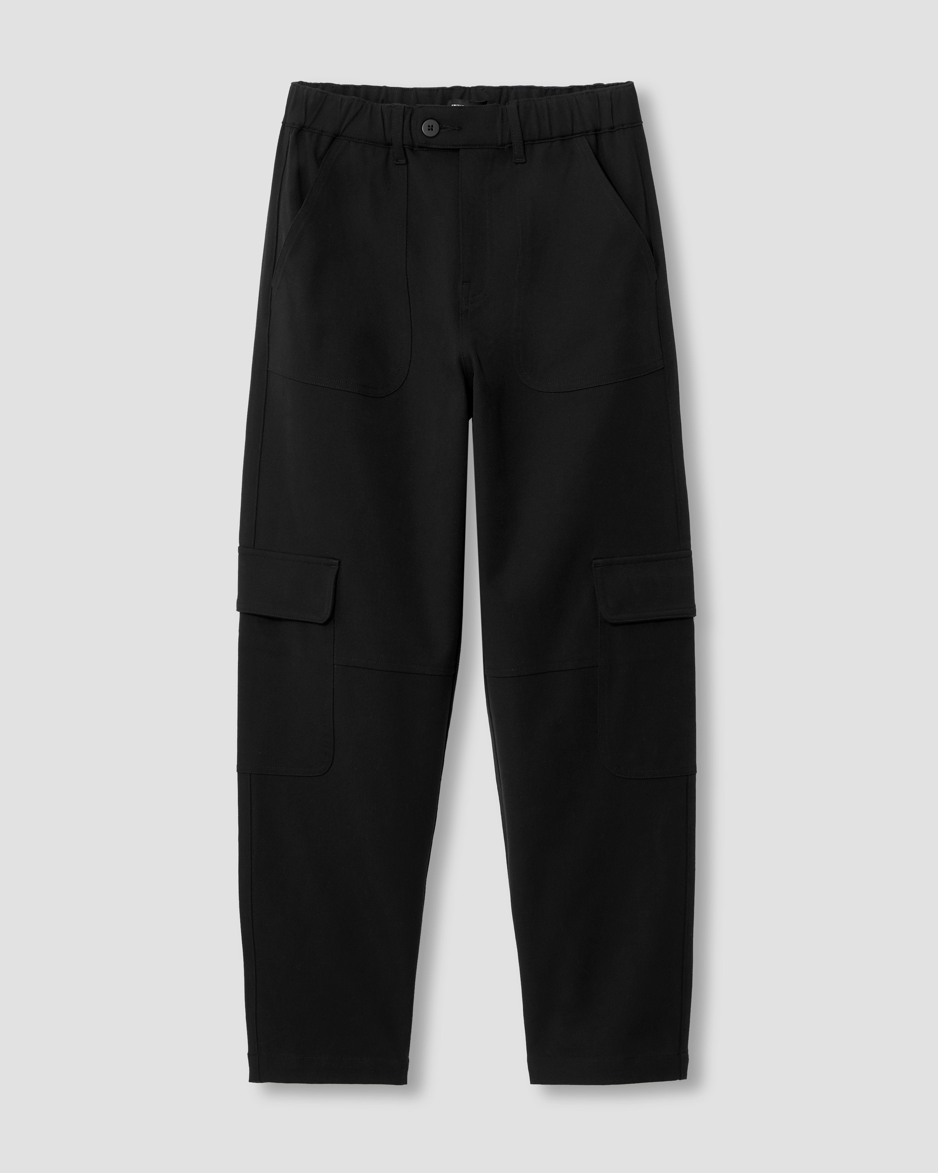 Karlee Stretch Cotton Twill Cargo Pants - Black
